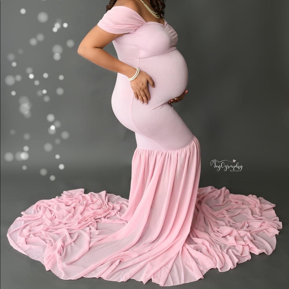 Pretty in Pink Maternity Gown